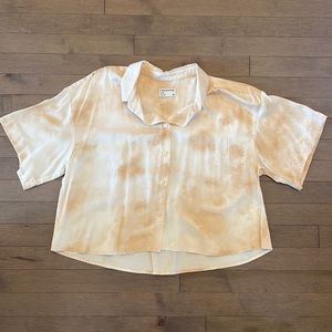 NWOT Frank & Oak Oversized Cropped Button Up